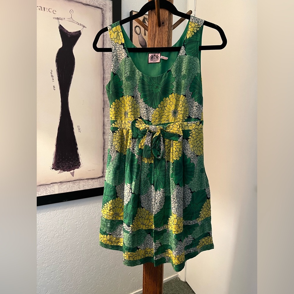 Juicy couture Green and Yellow Floral Dress
